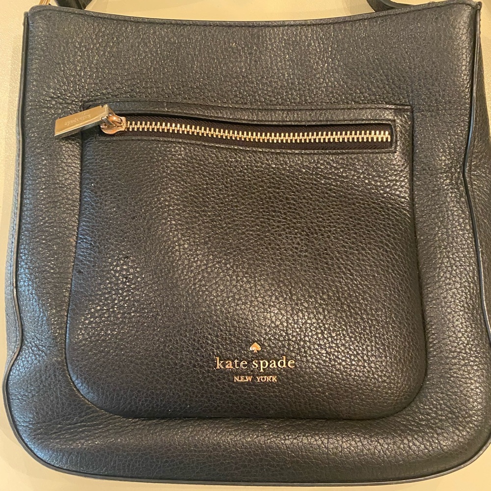 Kate Spade Black Pebbled Leather Shoulder Bag